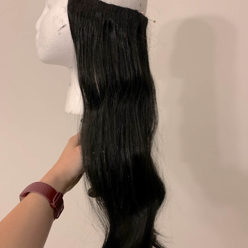 Natural black half wig extensions